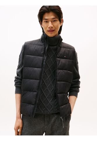 Chaleco Negro De Cuello Alto Acolchado Tommy Hilfiger Tommy Hilfiger