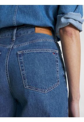 Jeans Cónicos De Talle Alto Y Corte Globo Tobilleros Tommy Hilfiger