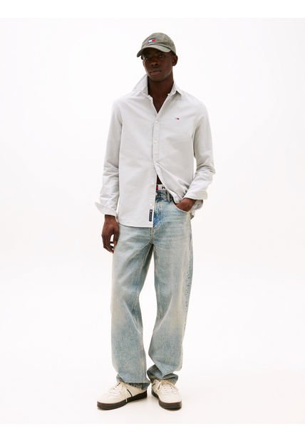 Camisa Verde Oxford De Corte Regular Tommy Jeans