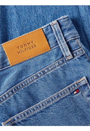Jeans Cónicos De Talle Alto Y Corte Globo Tobilleros Tommy Hilfiger