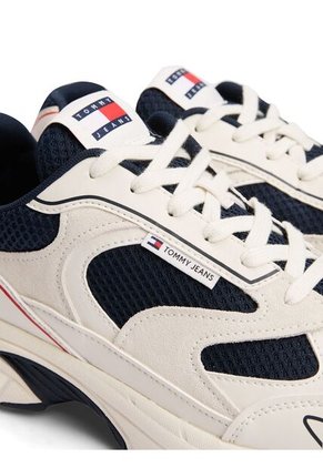 Tenis Negro Color Block Con Mezcla De Texturas Tommy Hilfiger