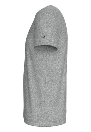 Camiseta Gris Con Logo Bordado En El Pecho Tommy Hilfiger