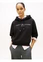 Buzo Negro Con Capota Y Logo Tommy Hilfiger de Tommy Hilfiger