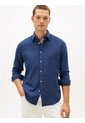 Camisa Azul De Corte Regular En Tejido Dobby Tommy Hilfiger de Tommy Hilfiger