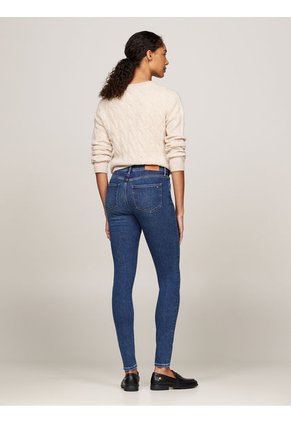 Jeans Azul Harlem Superceñidos De Talle Alto Tommy Hilfiger