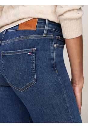 Jeans Azul Harlem Superceñidos De Talle Alto Tommy Hilfiger