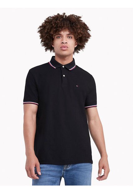 Saco Polo Para Hombre Negro Tommy Hilfiger