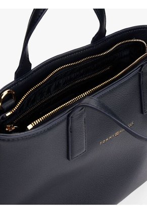 Bolso Azul Tote Con Correa Cruzada Textil Tommy Hilfiger