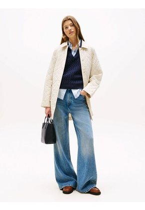 Bolso Azul Tote Con Correa Cruzada Textil Tommy Hilfiger