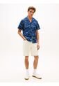 Camisa Azul Flex Poplin Con Estampado Tommy Hilfiger de Tommy Hilfiger