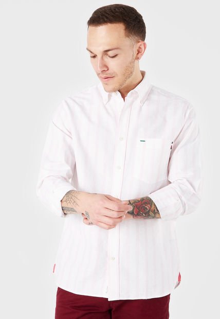 Camisa Blanco-Rosa Tommy Hilfiger