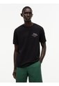 Camiseta Negra De Cuello Redondo De Punto Con Logo Tommy Hilfiger de Tommy Hilfiger