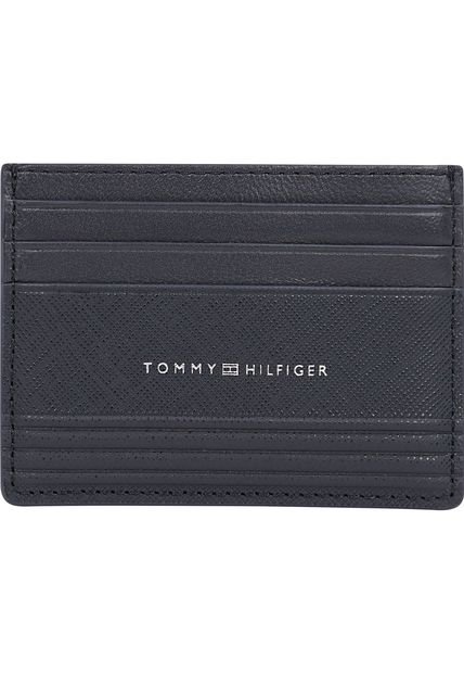 Tarjetero Azul Business Con Logo Tommy Hilfiger