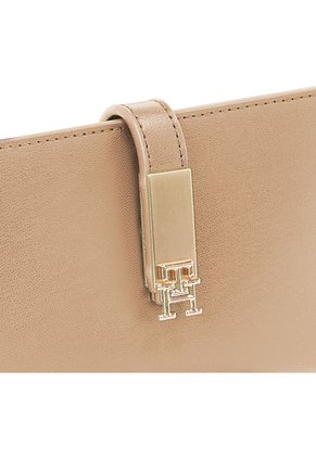 Billetera Beige Heritage Plegable Con Monograma TH Tommy Hilfiger