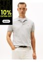 Polo Gris De Punto Interlock De Corte Regular Tommy Hilfiger de Tommy Hilfiger