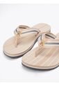 Sandalias Beige De Tejido Trenzado Con Monograma TH Tommy Hilfiger de Tommy Hilfiger