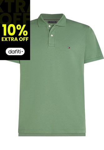 Polo Verde De Punto Interlock De Corte Regular Tommy Hilfiger Tommy Hilfiger