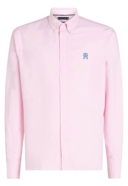 Camisa Rosada Oxford Heritage De Corte Regular Tommy Hilfiger