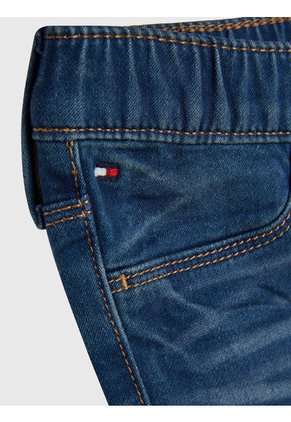 Leggings De Niño Adaptive Estilo Vaquero Beige Tommy Hilfiger