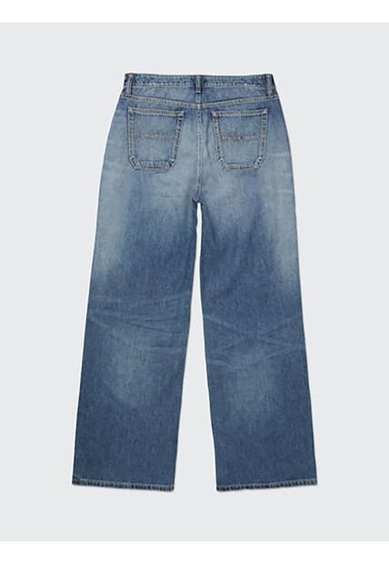 Jean  Adaptive De Talle Alto Y Pernera Ancha Mujer Azul Tommy Hilfiger