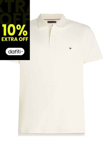 Polo Blanco De Punto Interlock De Corte Regular Tommy Hilfiger Tommy Hilfiger