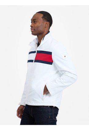 Chaqueta Blanca Glenville Hipster Con Diseño Color Block Tommy Hilfiger