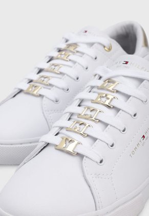 Tenis Lifestyle Blanco-Dorado Tommy Hilfiger