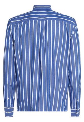 Camiseta Azul Poplin Con Diseño De Rayas Tommy Hilfiger