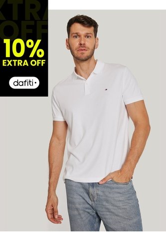 Polo Blanco Essential De Corte Regular Con Logo Tommy Hilfiger Tommy Hilfiger