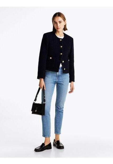 Jeans Azul Tobilleros Ajustados De Talle Alto Tommy Hilfiger