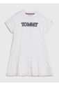 Vestido Camiseta Con Logo Niña Blanco Tommy Hilfiger de Tommy Hilfiger