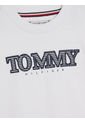 Vestido Camiseta Con Logo Niña Blanco Tommy Hilfiger de Tommy Hilfiger