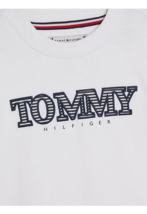 Vestido Camiseta Con Logo Niña Blanco Tommy Hilfiger