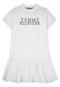 Vestido Camiseta Con Logo Niña Blanco Tommy Hilfiger de Tommy Hilfiger
