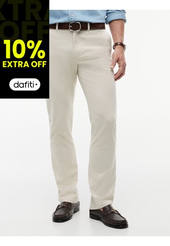 Pantalón Marfil Chino Denton De Sarga Tommy Hilfiger Tommy Hilfiger