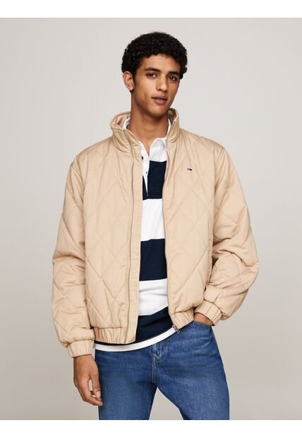 Chaqueta Beige Con Acolchado A Rombos Tommy Jeans