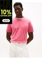 Camiseta Rosa De Cuello Redondo Con Logo Bordado Tommy Hilfiger de Tommy Hilfiger