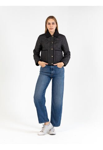 Chaqueta Negra Acolchada Quilted Con Logo Bordado Tommy Hilfiger Tommy Hilfiger