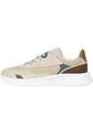 Tenis Beige De Running Con Logo En Bajo Relieve Tommy Hilfiger de Tommy Hilfiger
