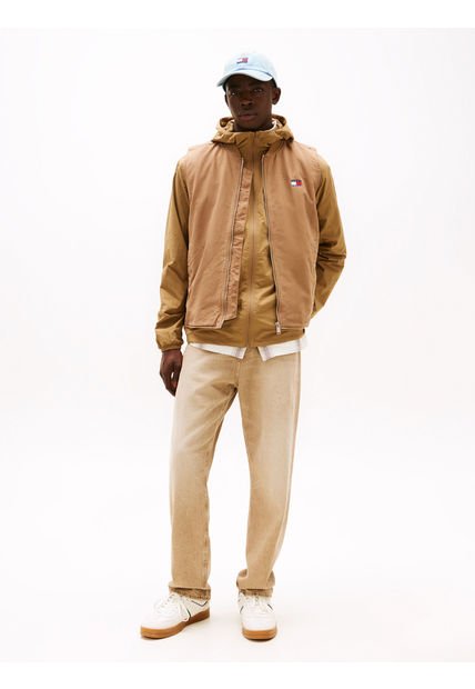 Chaleco Marrón De Lona Con Cremallera Tommy Jeans