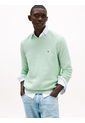 Saco Verde De Punto Texturizado Y Cuello Redondo Tommy Hilfiger de Tommy Hilfiger