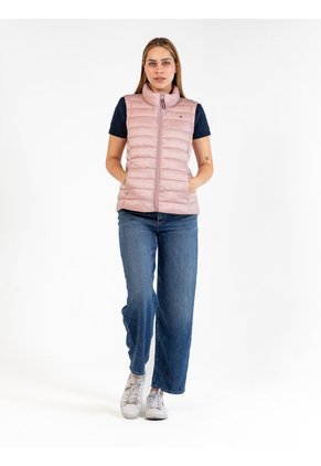 Chaleco Beige Acolchado Con Logo Bordado Tommy Hilfiger
