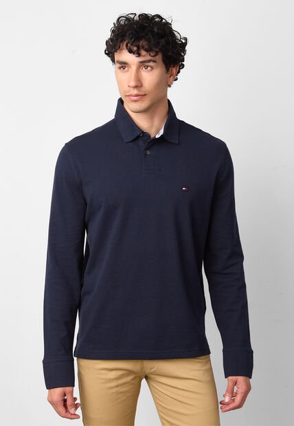 Polo Manga Larga TOMMY HILFIGER Azul