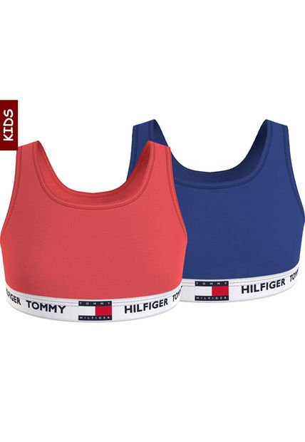 Pack De 2 Bralettes Tirantes Con Logo Niña Azul Tommy Hilfiger