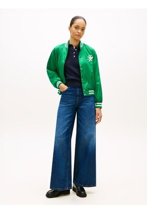 Chaqueta Verde Bomber Que Repele El Agua Con Logo Tommy Hilfiger