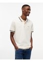 Polo Blanco De Corte Regular Ribeteado Con Logo Tommy Jeans de Tommy Hilfiger