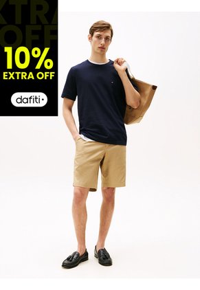Camiseta Azul Essential De Corte Regular Tommy Hilfiger