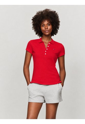 Polo Rojo De Corte Slim Con Logo Tommy Hilfiger Tommy Hilfiger