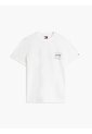 Camiseta Blanca De Corte Regular Con Logo Script Bordado Tommy Jeans de Tommy Hilfiger