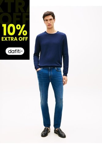 Jeans Azul Bleecker Slim Con Efecto Usado Tommy Hilfiger Tommy Hilfiger